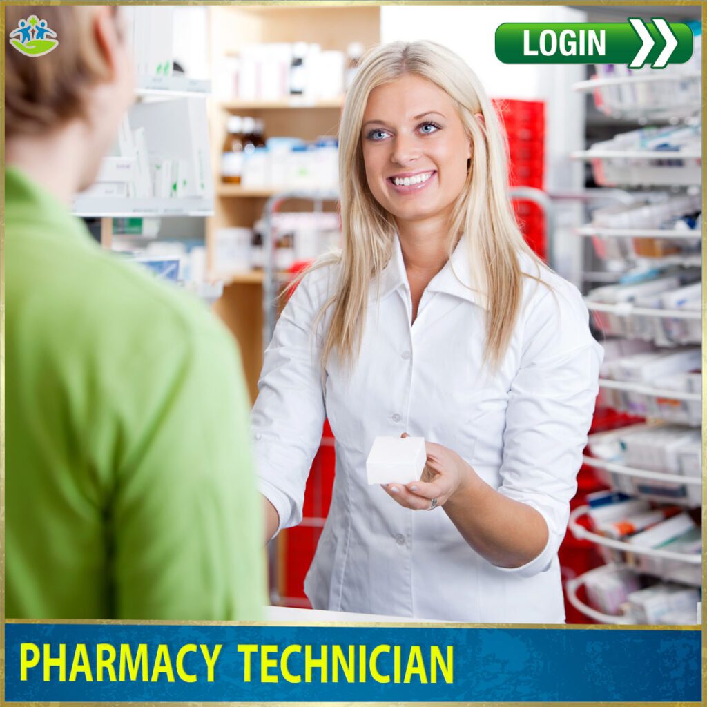 HSTI A woman is talking to a pharmacist in a pharmacy.